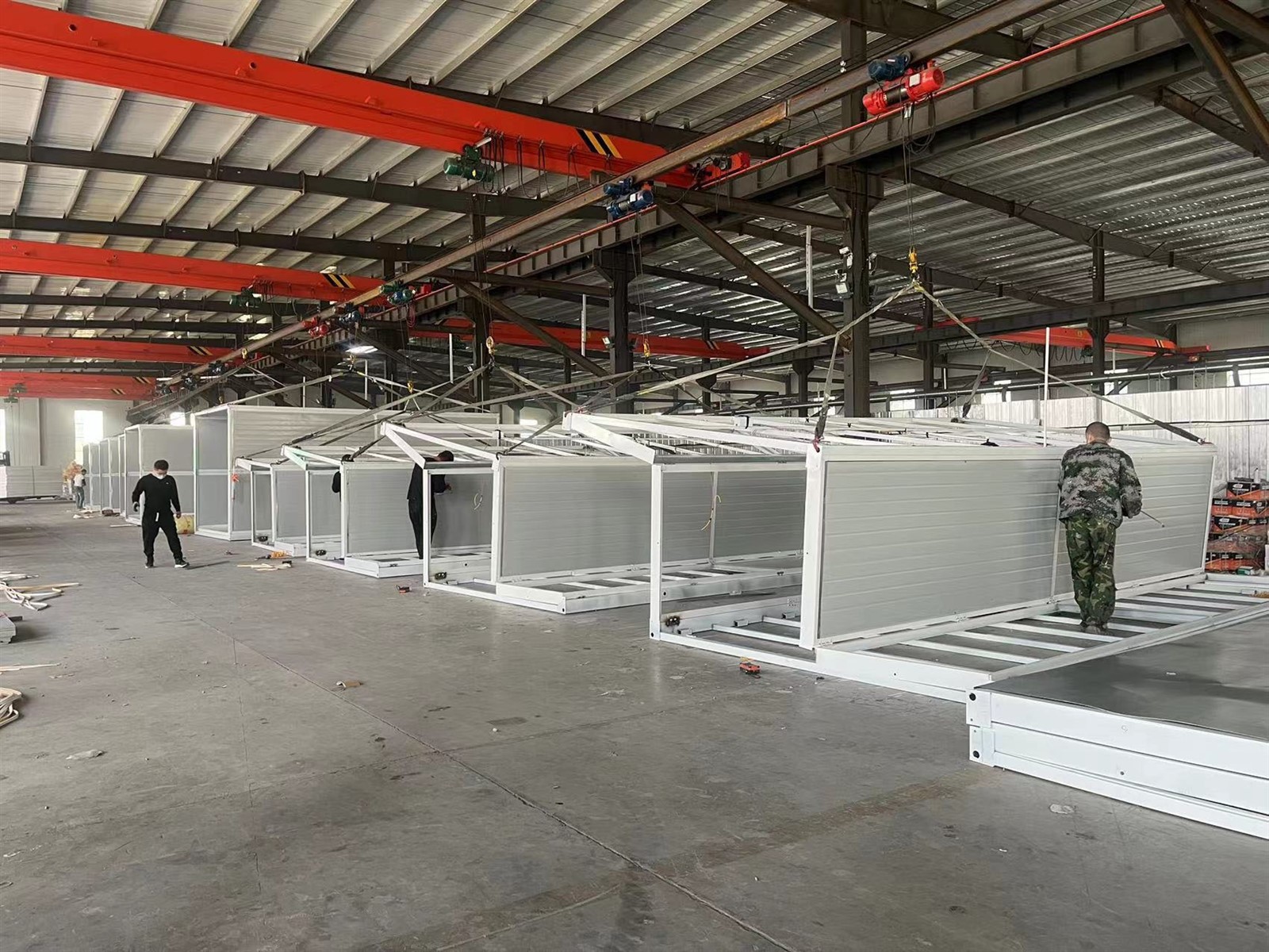 Folding container house factory